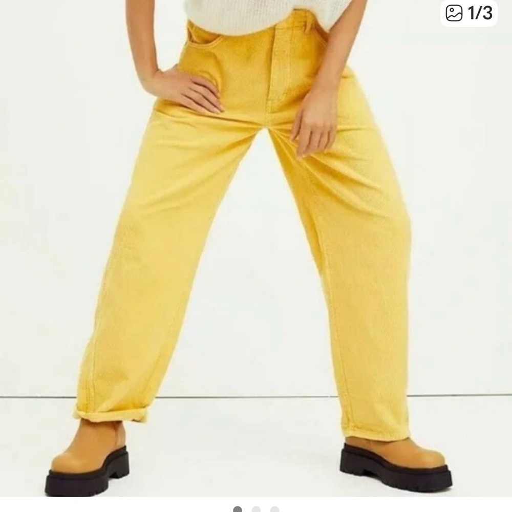 We the Free‎ Baggy Yellow Corduroy Pants Barrel Sz 29 new